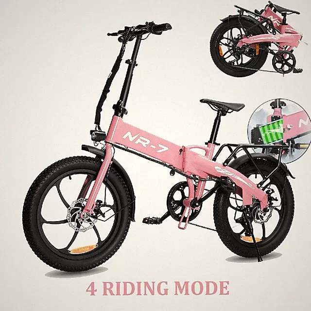 2x NR-7 E-bikes Bike for Adults 20" Bicycle Electric 750W Foldable Ebike Commute
