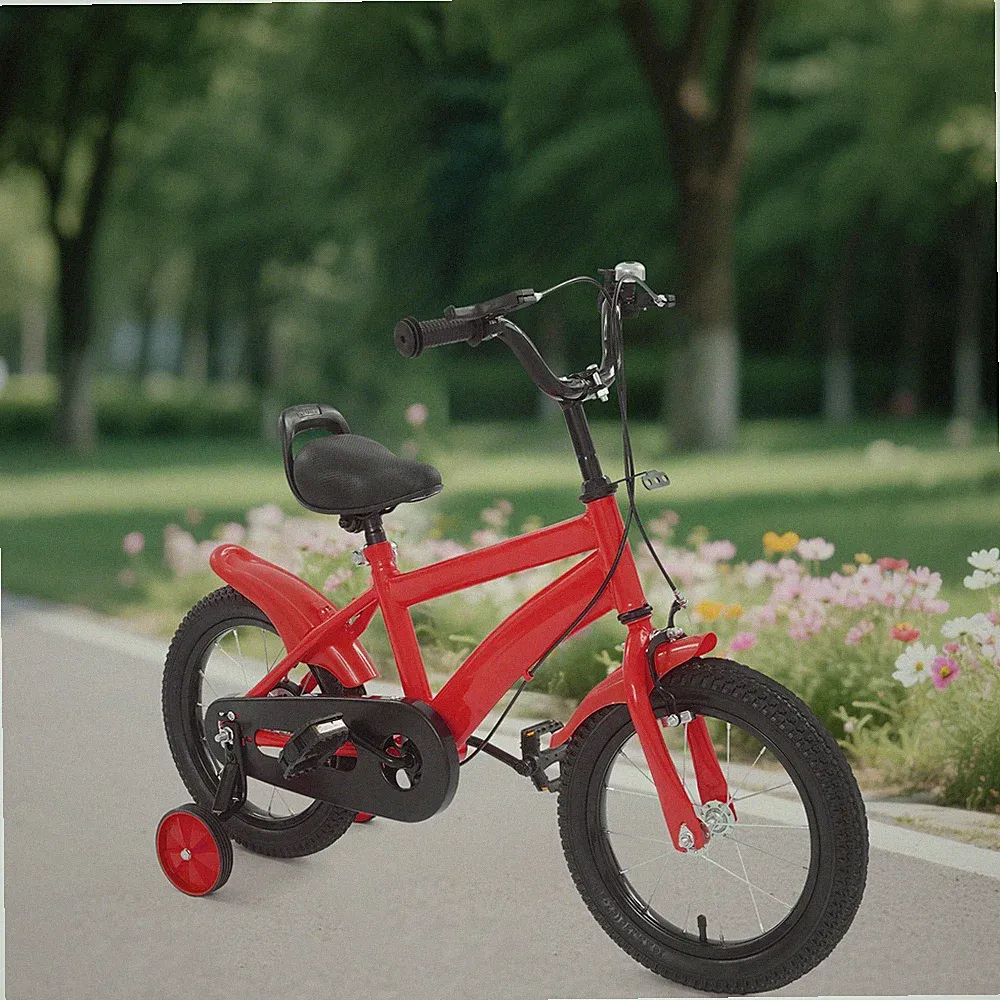 Beginner Bike Children's Bicycle With Auxiliary Wheels Kids Bike 43-49cm Seat H