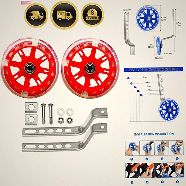 Bicycle Training Wheels for Kids Bike, Universal Bicycle Wheels, Children's B...