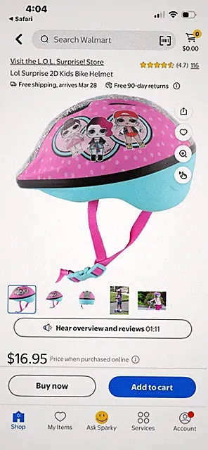 LOL Surprise Bike Helmet for Kids 5+ – Adjustable Fit, Lightweight Design