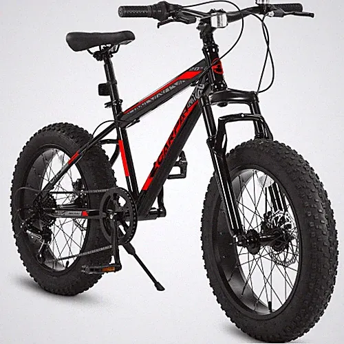 New Elecony 20Inch Fat Tire Bike Youth Full Shimano 7 Speeds Mountain Bike Red