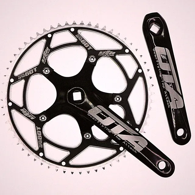 Single Speed Crankset Set 60T 170Mm Crankarms 130 BCD Fixie Crankset for Single
