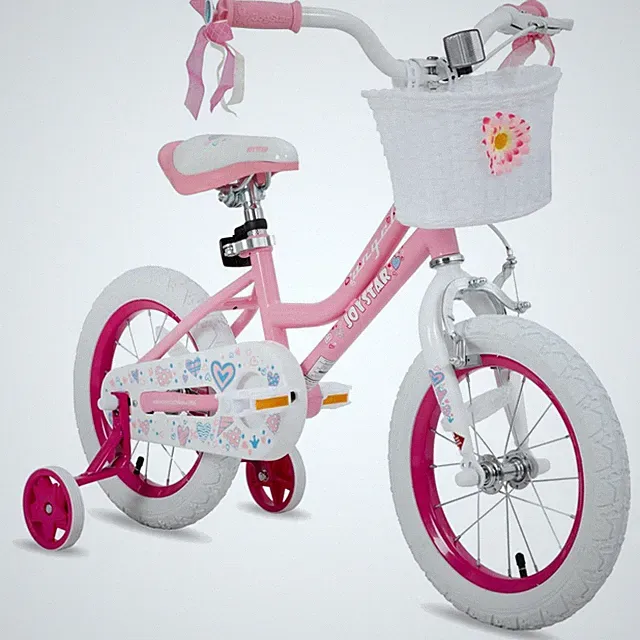Sturdy Steel Frame Kids Bike with Resilient Rubber Tires